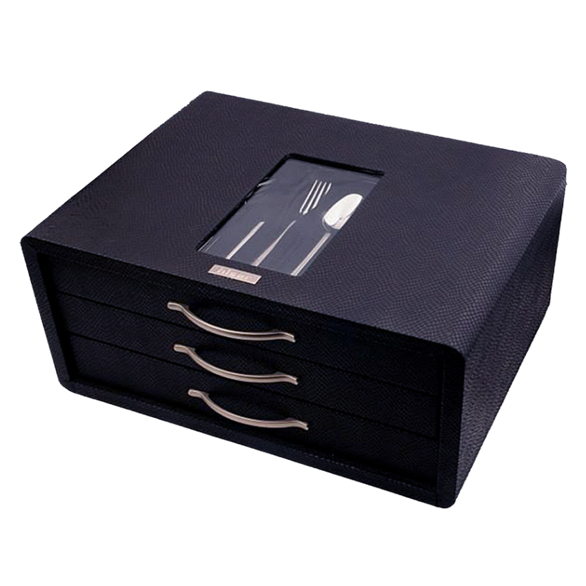 Коробка для столовых приборов из экокожи