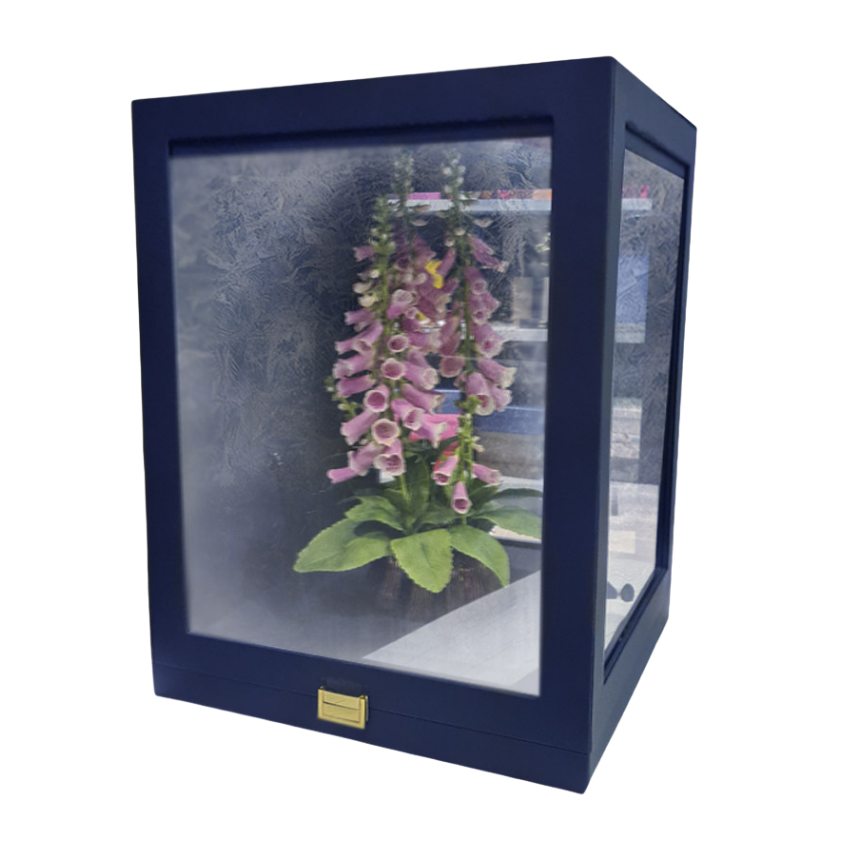 Подарочная коробка-витрина из экокожи