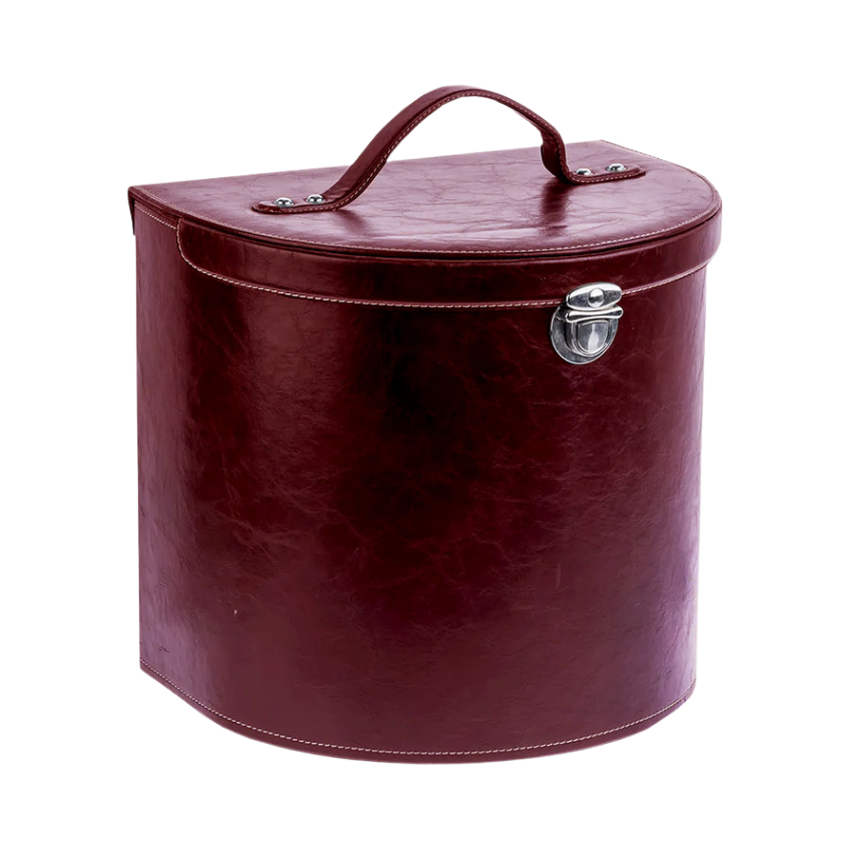 Коробка из экокожи в форме тубуса